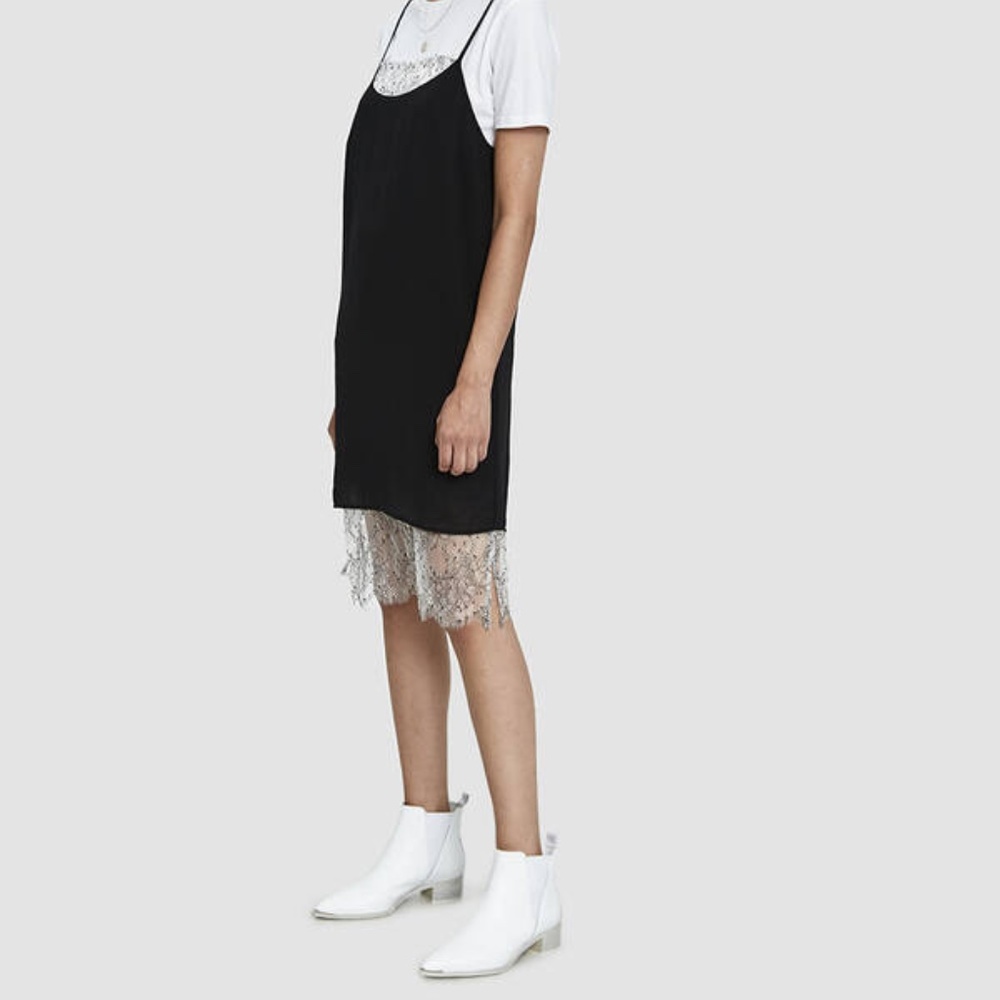 Stelen Zaire Black Lace Slip Dress